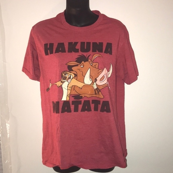 Medium hakuna matata red lion king t shirt - Picture 1 of 1